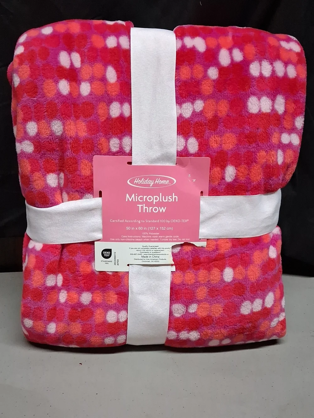 50 Inch By 60 Inch Microplush Throw